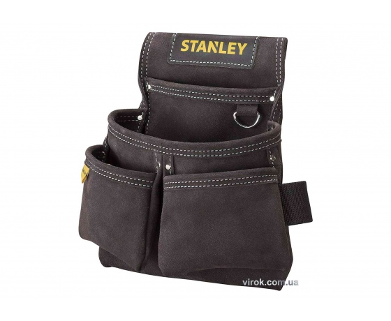 Фото 2 - Кишені на пояс замшеві STANLEY 2 для інструментів і 2 для цвяхів