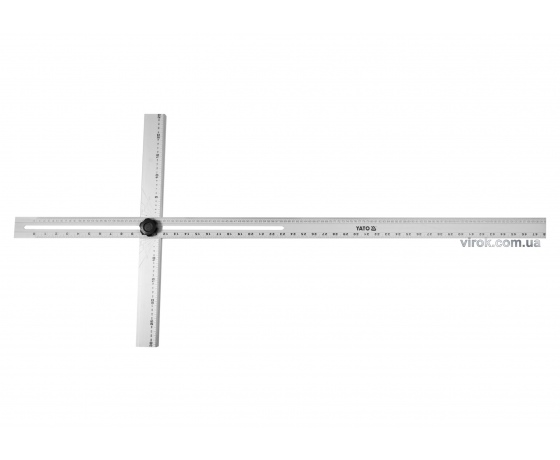 Фото 2 - Кутник алюмінієвий YATO з двох лінійок з метричними і дюймовими шкалами 1270 x 560 мм