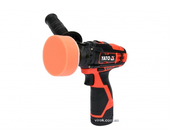 Фото 2 - Полірувальна машина акумуляторна YATO Li-Ion 12 В 2 Агод 80 мм