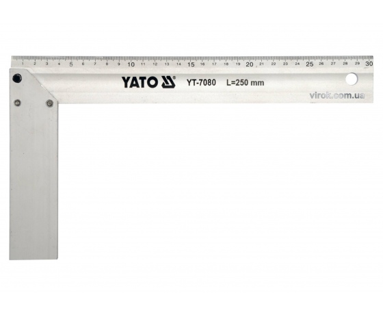 Фото 2 - Кутник столярний алюмінієвий YATO 250 мм