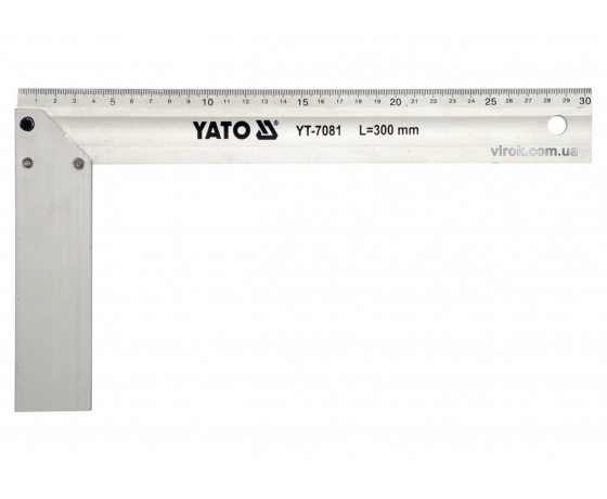 Фото 2 - Кутник столярний алюмінієвий YATO 300 мм