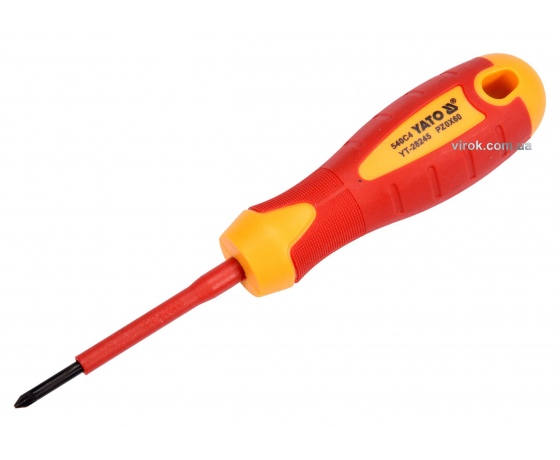 Фото 2 - Викрутка діелектрична хрестова YATO PZ0 x 60 мм VDE до 1000 В