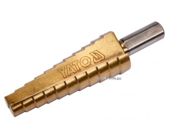 Фото 2 - Свердло по металу конусне ступінчасте YATO HSS 4241 10-20 мм 75/52 мм