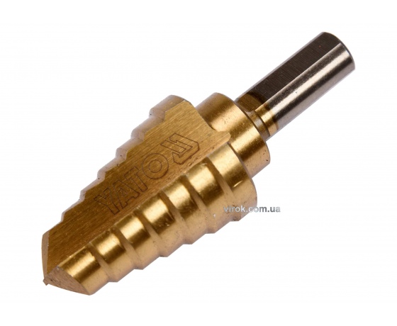 Фото 2 - Свердло по металу конусне ступінчасте YATO HSS 4241 14-26 мм 70/40 мм