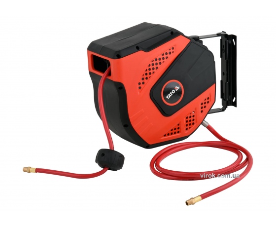 Фото 2 - Шланг пневматичний YATO на котушці з автозмотуванням 8 мм 20 м