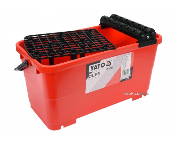 Фото 2 - Відро пластикове з валами і решіткою для плиточних робіт YATO 22 л