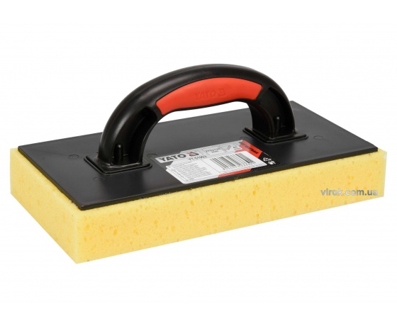 Фото 2 - Терка для змивання керамічної плитки пластикова YATO 270 x 130 мм з губкою 40 мм