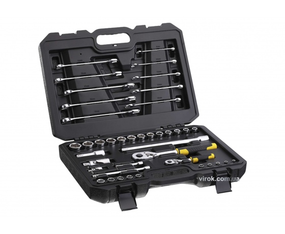 Фото 2 - Набір головок торцевих і ключів STANLEY 1/4