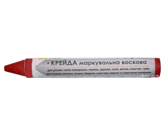 Фото 2 - Крейда маркувальна воскова ТМ VIROK червона 13 мм 12 шт