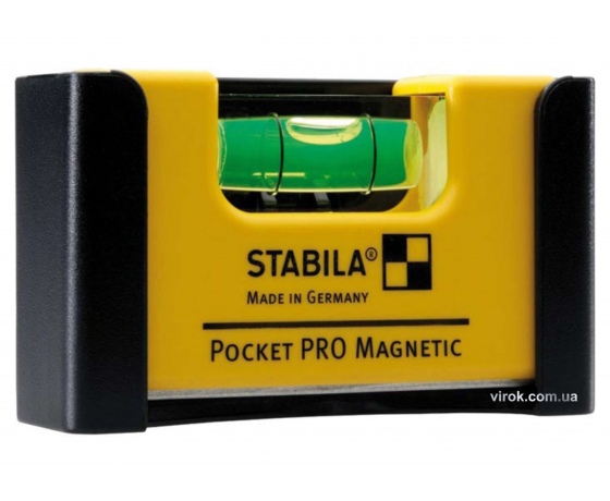 Фото 2 - Рівень-міні магнітний STABILA Pocket PRO Magnetic 7 х 2 х 4 см