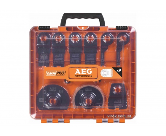 Фото 2 - Набір насадок для реноваторів OMNI AEG 9 шт в футлярі (4932430314)