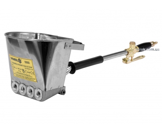 Фото 2 - Ковш пневматичний для штукатурки стін VOREL 4.5 л 4 бар 400 л/хв 50 м²/год