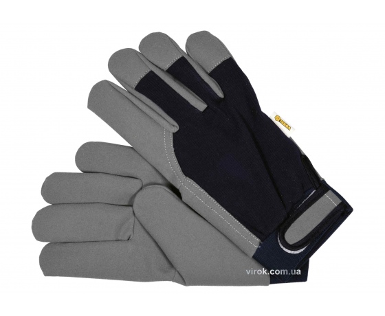 Фото 2 - Рукавиці робочі VOREL бавовна + екошкіра розмір 10