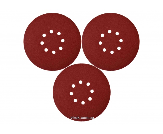 Фото 2 - Круг шліфувальний з наждачного паперу з липучкою YATO 180 мм Р40 до YT-82341 3 шт
