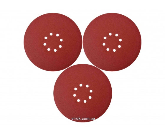 Фото 2 - Круг шліфувальний з наждачного паперу з липучкою YATO 225 мм Р150 до YT-82340 і YT-82350 3 шт
