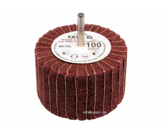 Фото 2 - Круг шліфувальний пелюстковий для дрилі YATO 80 x 50 x 6 мм К150