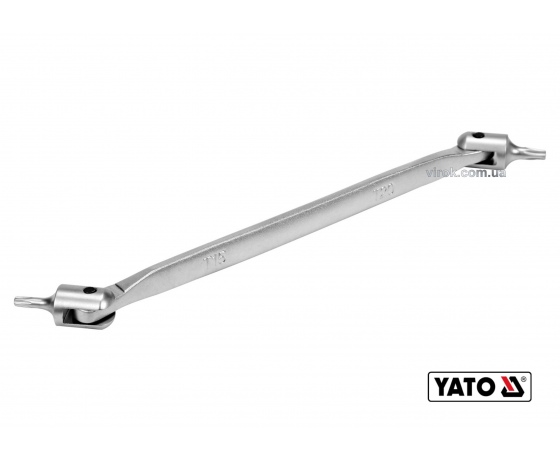 Фото 2 - Ключ TORX двосторонній на шарнірах YATO Т15 х Т20 202 мм Cr-V