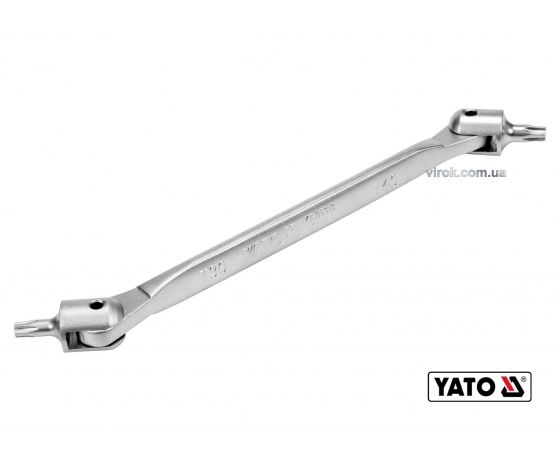Фото 2 - Ключ TORX двосторонній на шарнірах YATO Т30 х Т40 229 мм Cr-V