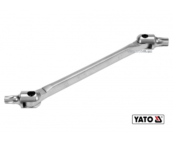 Фото 2 - Ключ TORX двосторонній на шарнірах YATO Т55 х Т60 255 мм Cr-V