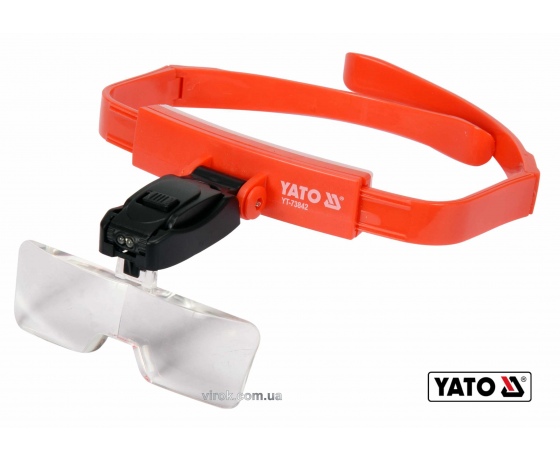 Фото 2 - Лінза на голову з підсвіткою YATO 2 LED 5 шт з кратністю 1х, 1.5х, 2х, 2.5х, 3.5х