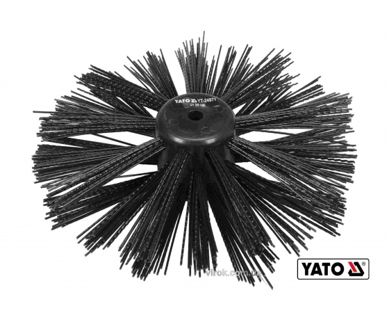 Фото 2 - Щітка для очищення каналізації YATO 20 см з нейлона і поліпропіленового ворса до YT-24980