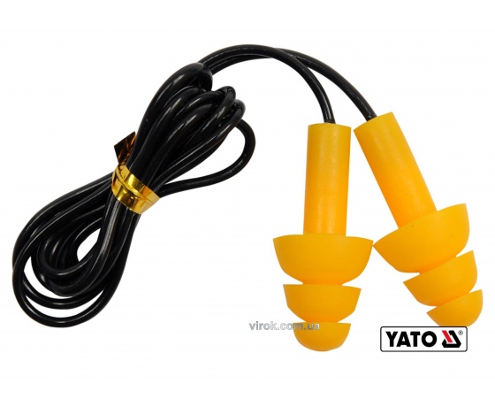 Фото 2 - Протишумові беруші YATO : 22 дБ, силіконові, 50 пар