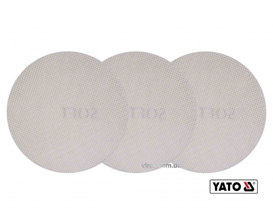 Фото 2 - Сітка абразивна м'яка на липучці до шліфмашини YATO G100 225 мм 3 шт