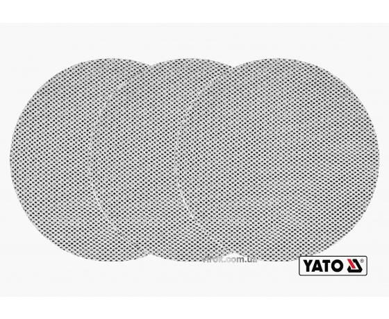 Фото 2 - Сітка абразивна тверда на липучці до шліфмашини YATO G60 225 мм 3 шт