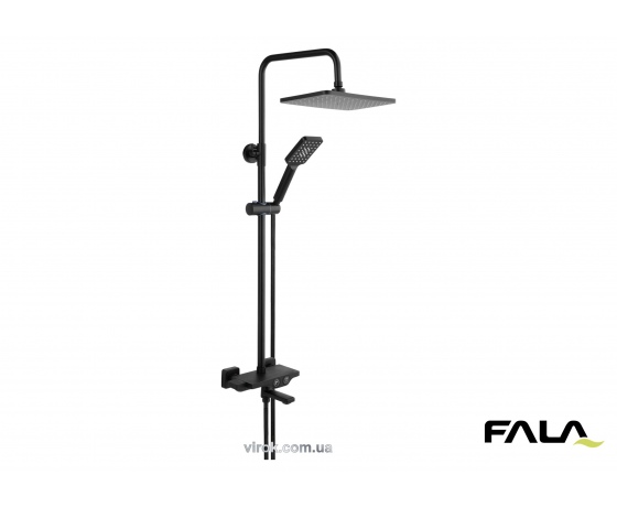 Фото 2 - Душовий комплект NOIR 2 FALA зі штивним і знімним розприскувачами