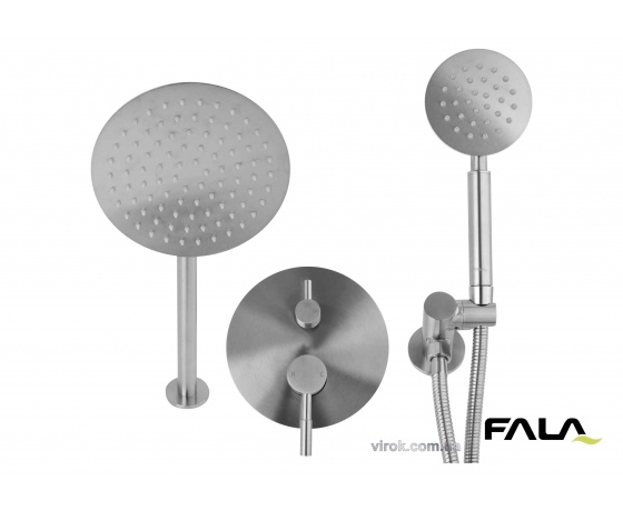 Фото 2 - Душовий комплект прихований в стіні STEELY R FALA 2 функції шланг 1.5 м