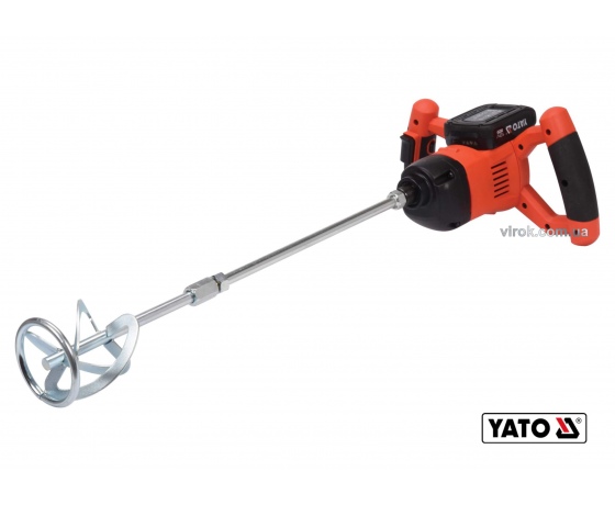 Фото 2 - Міксер акумуляторний YATO Li-Ion 18 В 2 Агод 650 об/хв М14