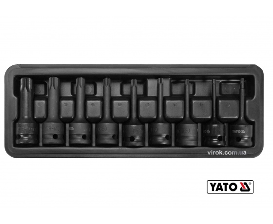 Фото 2 - Набір насадок викруткових ударних TORX YATO 1/2
