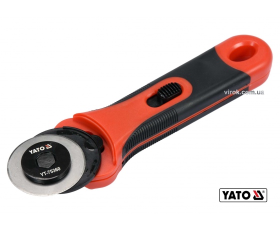 Фото 2 - Ніж YATO з висувним круглим сталевим лезом 45 мм ручка- TPR+ABS