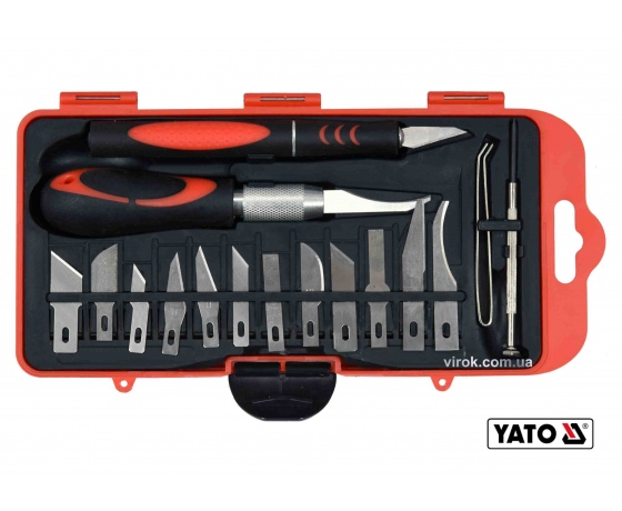Фото 2 - Ножі прецизійні YATO зі змінними лезами 16 шт