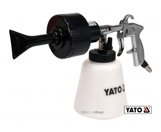 Фото 2 - Пістолет пневматичний для утворення піни YATO з турбо-соплом 1 л 113 л/хв 0.62 МПа