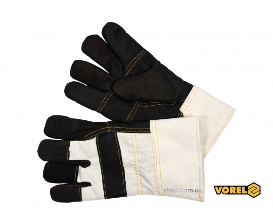 Фото 2 - Рукавиці робочі VOREL бавовна + екошкіра розмір 11