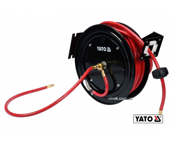 Фото 2 - Шланг пневматичний YATO на котушці з автозмотуванням 9.5 мм 15 м