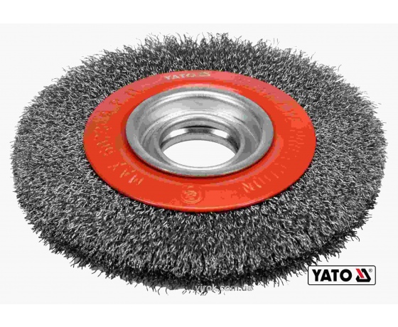 Фото 2 - Щітка дискова зачисна з нержавіючої сталі YATO Ø150/32 мм 6000 об/хв