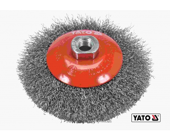 Фото 2 - Щітка дискова зачисна з нержавіючої сталі до КШМ YATO Ø125 мм 12500 об/хв М14