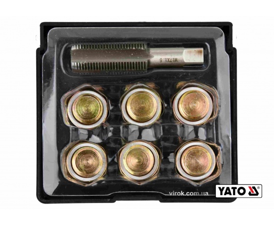 Фото 2 - Набір для ремонту оливних пробок YATO М17 х 1.5 6 шт