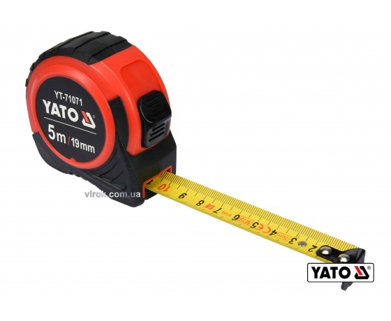 Фото 2 - Рулетка YATO 5 м x 19 мм зі сталевою стрічкою і нейлоновим покриттям