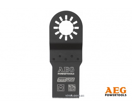 Фото 2 - Полотно різальне біметалеве по дереву, ПВХ до реноваторів OMNI AEG 28 x 40 мм