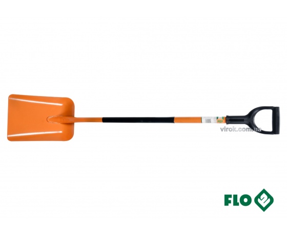 Фото 2 - Лопата совкова трапецієвидна FLO металева основа HRC 45 пластикова ручка