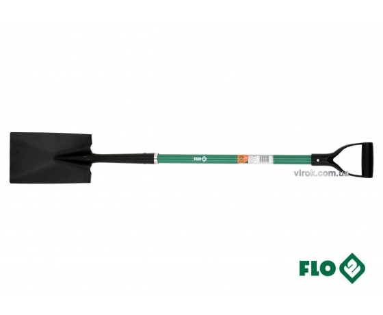 Фото 2 - Лопата штикова пряма FLO 17.5 x 27 x 120 см сталева основа скловолоконна ручка