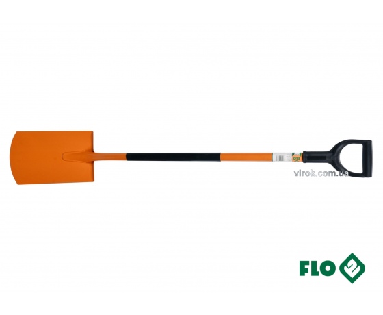 Фото 2 - Лопата штикова прямокутна FLO металева основа HRC 45 пластикова ручка