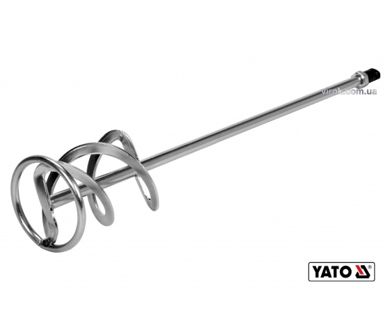 Фото 2 - Міксер спіральний подвійний для будівельних сумішей оцинкований YATO Ø100 x 600 мм M14 10-20 кг