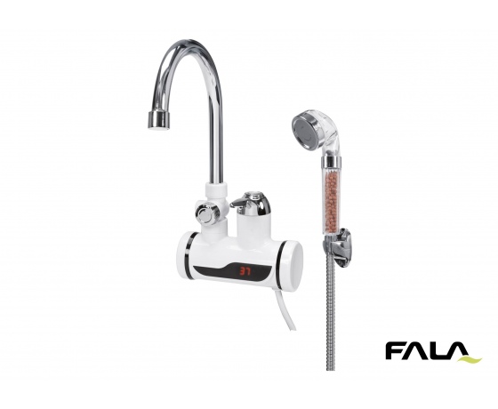 Фото 2 - Нагрівач води з LCD-дисплеєм KALTA-4 FALA 3 кВт до 60°С 0.1-0.6 Мпа + душовий комплект