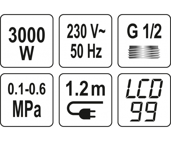 Фото 3 - Нагрівач води з LCD-дисплеєм KALTA-1 FALA 3 кВт до 60°С 0.1-0.6 Мпа