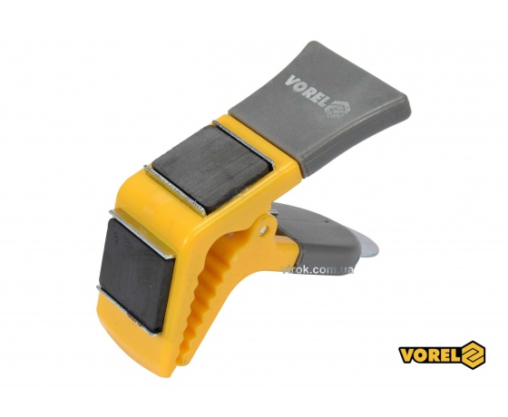 Фото 2 - Тримач для пензля магнітний VOREL 90 мм пластикова ручка пружинний затиск