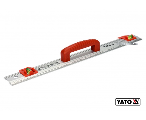 Фото 2 - Лінійка алюмінієва з ручкою YATO 1000 x 59 x 2 мм 2 капсули